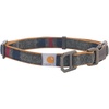image:imageCarhartt Nylon Duck Blanket Stripe Dog Collar BrownStripe M  Pet Fully Adjustable Webbing Collars for Dogs Reflective Stitching for VisibilityBlanket Stripe