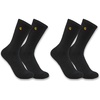 image:imageCarhartt Womens Force Midweight Crew Sock 2 PackBlack