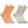 image:imageCarhartt Womens Midweight Cotton Blend Crew Sock 2 Pack  Stretch top helps relieve pressure on the legAssorted 01