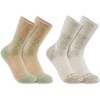 image:imageCarhartt Womens Midweight Cotton Blend Crew Sock 2 Pack  Stretch top helps relieve pressure on the legAssorted 02