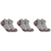 image:imageCarhartt Womens SL2623W Midweight Cotton Blend Low Cut Sock 3 PackGrey