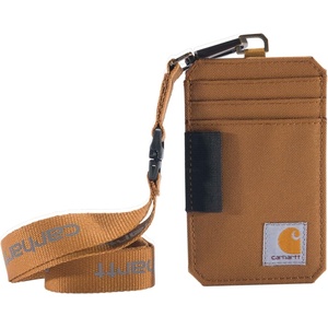 image:imageCarhartt 700D Nylon Duck ID Holder and Lanyard WMesh ID Window for Quick AccessCarhartt Brown