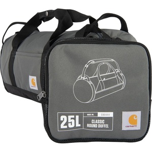 image:imageCarhartt Classic Round Duffel with Utility Pouch HeavyDuty WaterResistant Packable Gear Bag for Jobsite Gym and TravelGravel