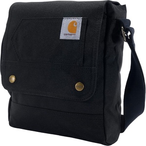 image:imageCarhartt Crossbody Snap Bag Durable Adjustable Shoulder Bag with Flap Over Snap ClosureBlack