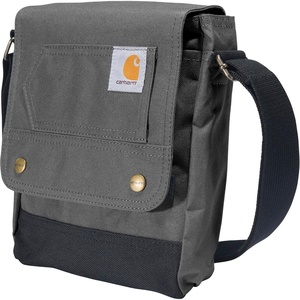 image:imageCarhartt Crossbody Snap Bag Durable Adjustable Shoulder Bag with Flap Over Snap ClosureGravel