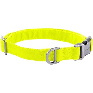 image:imageCarhartt Field Nylon Dog Collar Carhartt Brown Medium  Fully Adjustable Durable 600Denier Fabric with Reflective Wordmark for VisibilityBrite LIme