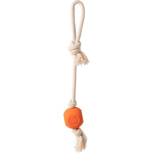 image:imageCarhartt Field Rubber Training Dog Pull Carhartt Brown  Pet Tools Rugged Tool for Tug Fetch and Play Field Dog TrainingRubber Ball Dog Rope Pull Blaze Orange