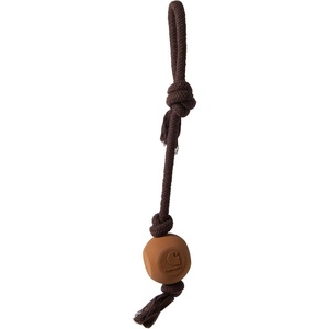 image:imageCarhartt Field Rubber Training Dog Pull Carhartt Brown  Pet Tools Rugged Tool for Tug Fetch and Play Field Dog TrainingRubber Ball Dog Rope Pull Carhartt Brown