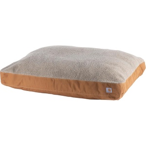 image:imageCarhartt Firm Duck SherpaTopped Dog Bed Carhartt Brown M  Durable Canvas Pet Bed Water Resistant Sherpa Top MediumCarhartt Brown Sherpa Top
