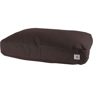 image:imageCarhartt Firm Duck SherpaTopped Dog Bed Carhartt Brown M  Durable Canvas Pet Bed Water Resistant Sherpa Top MediumDark Brown