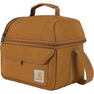 image:imageCarhartt Insulated 12 Can Cooler Black  Two Compartment Lunch Box Durable FullyInsulated Lunch Bag for Women amp Men Large LunchboxLarge Lunchbox Carhartt Brown