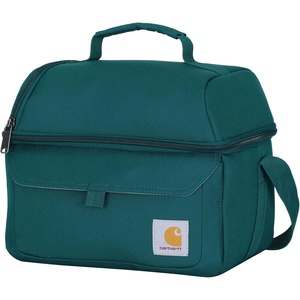 image:imageCarhartt Insulated 12 Can Cooler Black  Two Compartment Lunch Box Durable FullyInsulated Lunch Bag for Women amp Men Large LunchboxLarge Lunchbox Greenstone