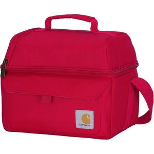 image:imageCarhartt Insulated 12 Can Cooler Black  Two Compartment Lunch Box Durable FullyInsulated Lunch Bag for Women amp Men Large LunchboxLarge Lunchbox Industry Red
