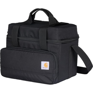 image:imageCarhartt Insulated Two Compartment Cooler Durable Water Repellent Material WFront Zippered Pocket for Camping Beach amp TravelBlack