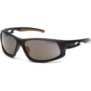 image:imageCarhartt Ironside Safety Glasses Retail Clamshell Packaging BlackTan Frame Sandstone Bronze AntiFog LensAntique Mirror Antifog Lens Blacktan Frame With Retail Clamshell Packaging