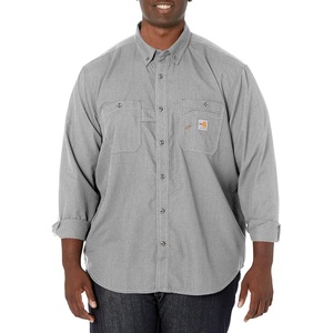 image:imageCarhartt Mens 104138 FlameResistant Force Lightweight Long Sleeve ShGray