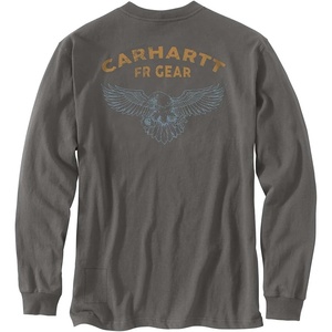 image:imageCarhartt Mens 106800 Flame Resistant Force Loose Fit LongSleeve Lightweight EMud Gray