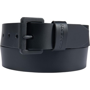 image:imageCarhartt Mens Casual Top Grain Bridle Leather Belts WAntique Nickel and Knurled Roller BuckleBlackBlack Buckle