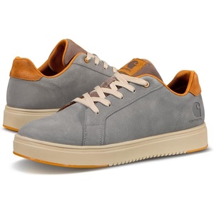 image:imageCarhartt Mens Detroit Leather Sneaker Work Shoe  Wide Toe Box Comfort Footbed and Midsole SlipResistant Outsole Fastdry Lining EH Rated Arch SupportGreyBrown