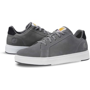 image:imageCarhartt Mens Detroit Leather Sneaker Work Shoe  Wide Toe Box Comfort Footbed and Midsole SlipResistant Outsole Fastdry Lining EH Rated Arch SupportMedium Grey