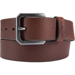 image:imageCarhartt Mens Durable Full Grain Saddle Leather Classic Belts WRugged Antique Nickel HardwareRed Brown