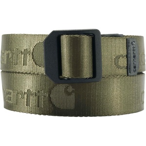 image:imageCarhartt Mens Durable Nylon Webbing Belts Wa Slim Profile DesignLadder Lock Army Green