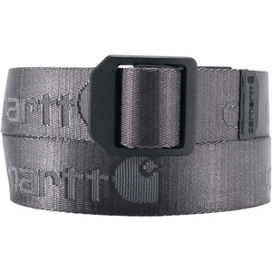 image:imageCarhartt Mens Durable Nylon Webbing Belts Wa Slim Profile DesignLadder Lock Gravel