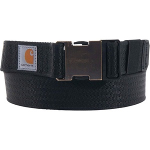 image:imageCarhartt Mens Durable Nylon Webbing Belts Wa Slim Profile DesignRugged Flex Black