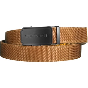image:imageCarhartt Mens Durable Nylon Webbing Belts Wa Slim Profile DesignWebbing Ratchet Carhartt Brown