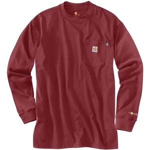 image:imageCarhartt Mens FR Force Dearborn Loose LS TShirtDark Barn Red
