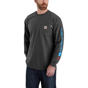 image:imageCarhartt Mens FR Force Irvine Loose LS Logo TShirtCarbon Heather