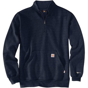 image:imageCarhartt Mens FR Force Marquette 14 Zip SweatshirtNavy
