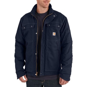 image:imageCarhartt Mens Flame Resistant Full Swing Relaxed Fit Quick Duck Insulated CoatDark Navy