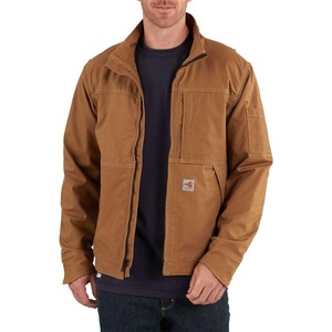 image:imageCarhartt Mens Flame Resistant Full Swing Relaxed Fit Quick Duck Lined JacketCarhartt Brown