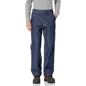 image:imageCarhartt Mens Flame Resistant Signature Denim DungareeClassic Dark