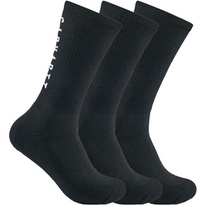 image:imageCarhartt Mens Force Midweight Logo Crew Sock 3 PackBlack