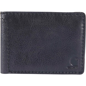 image:imageCarhartt Mens Full Grain Patina Leather Wallets Bifold and Front Pocket OptionsBlack Bifold