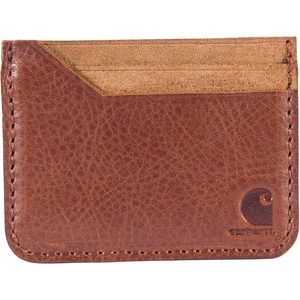 image:imageCarhartt Mens Full Grain Patina Leather Wallets Bifold and Front Pocket OptionsBrown Front Pocket
