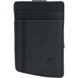 image:imageCarhartt Mens Full Grain Saddle Leather Wallets RFID Blocking Bifold Trifold and Front Pocket Options Gifts for MenBlack Front Pocket