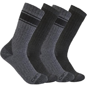 image:imageCarhartt Mens Heavyweight Crew Sock 4 PackAssorted 1 Black