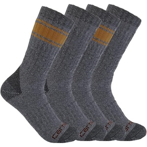 image:imageCarhartt Mens Heavyweight Crew Sock 4 PackAssorted 2 Grey