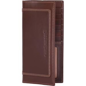 image:imageCarhartt Mens Leather Triple Stitch Wallet Durable FullGrain Leather Bifold Trifold amp Rodeo Styles Gifts for MenBlack Rodeo