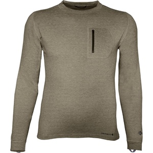 image:imageCarhartt Mens MBL110 Base Force Heavyweight Base Layer CrewDark Burnt Olive Heather