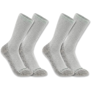 image:imageCarhartt Mens Midweight Cotton Blend Crew Sock 2 PackAsphalt Heather