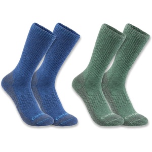 image:imageCarhartt Mens Midweight Cotton Blend Crew Sock 2 PackAssorted 01