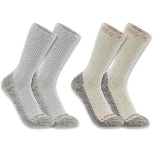 image:imageCarhartt Mens Midweight Cotton Blend Crew Sock 2 PackAssorted 02