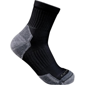 image:imageCarhartt Mens Midweight Cotton Blend Quarter Sock 3 PackBlack