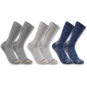 image:imageCarhartt Mens Midweight Syntheticcotton Blend Crew Sock 3 PackAssorted 02