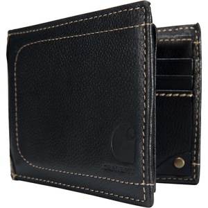 image:imageCarhartt Mens Pebble Leather Full Grain Leather Wallets Durable Design Multiple Card Slots Gifts for MenBlack Bifold