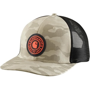 image:imageCarhartt Mens Ripstop MeshBack Camo CapFossil Tan Camo